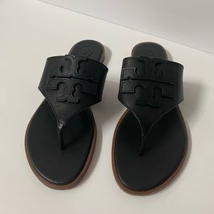 Tory Burch Weston Full Logo Thong Sandals BRAND NEW 7.5